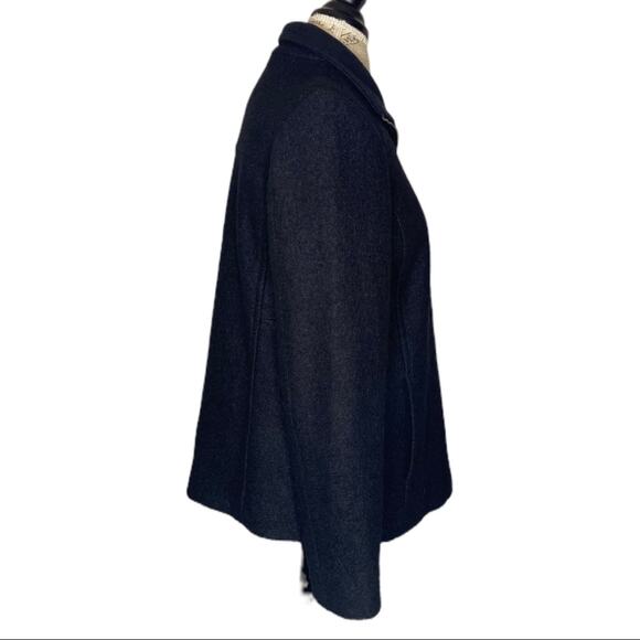 Lands’ End Black Wool Blend Full Zip Jacket Women's Size 10 - Picture 4 of 9